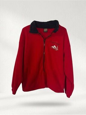 Vintage Tipsy Lake Tahoe Red Full-Zip Fleece Jacket USA Made L